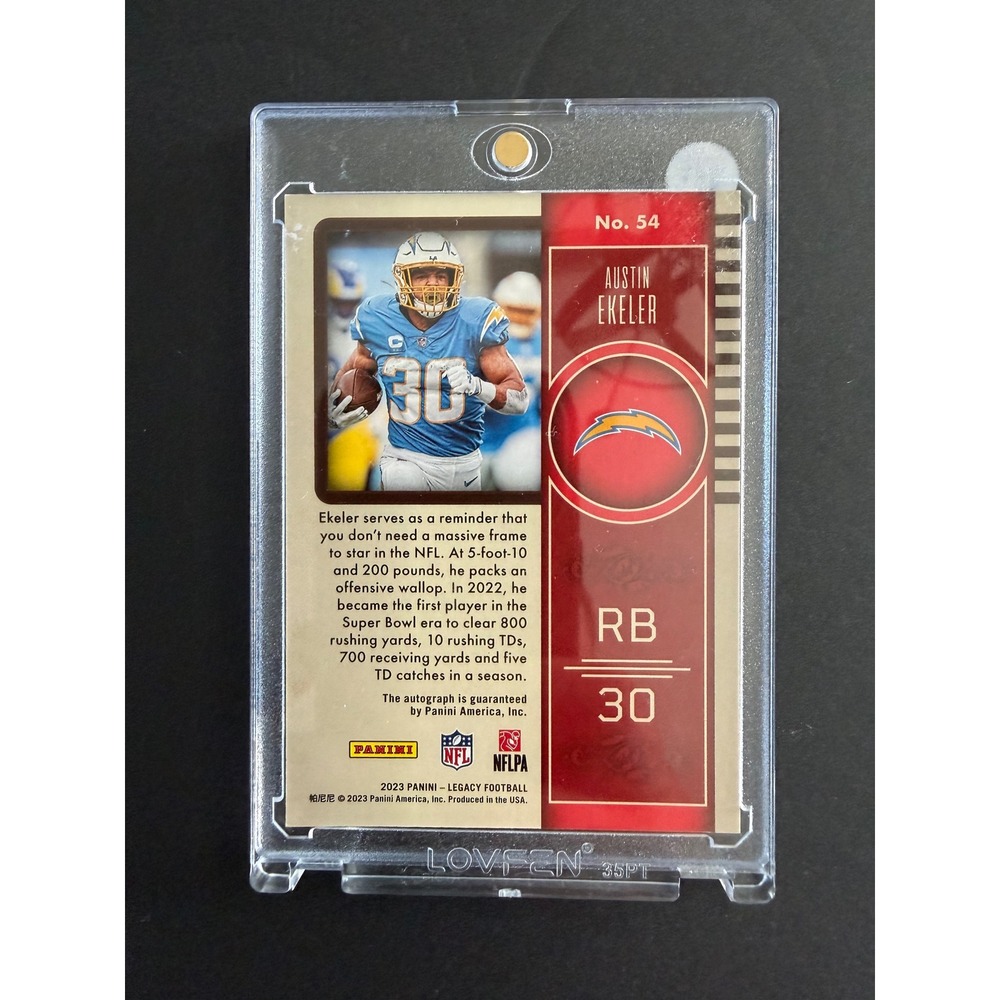 2023 Panini Legacy Austin Ekeler Auto 45/50 Chargers No 54 Autographed Card - Picture 2 of 2